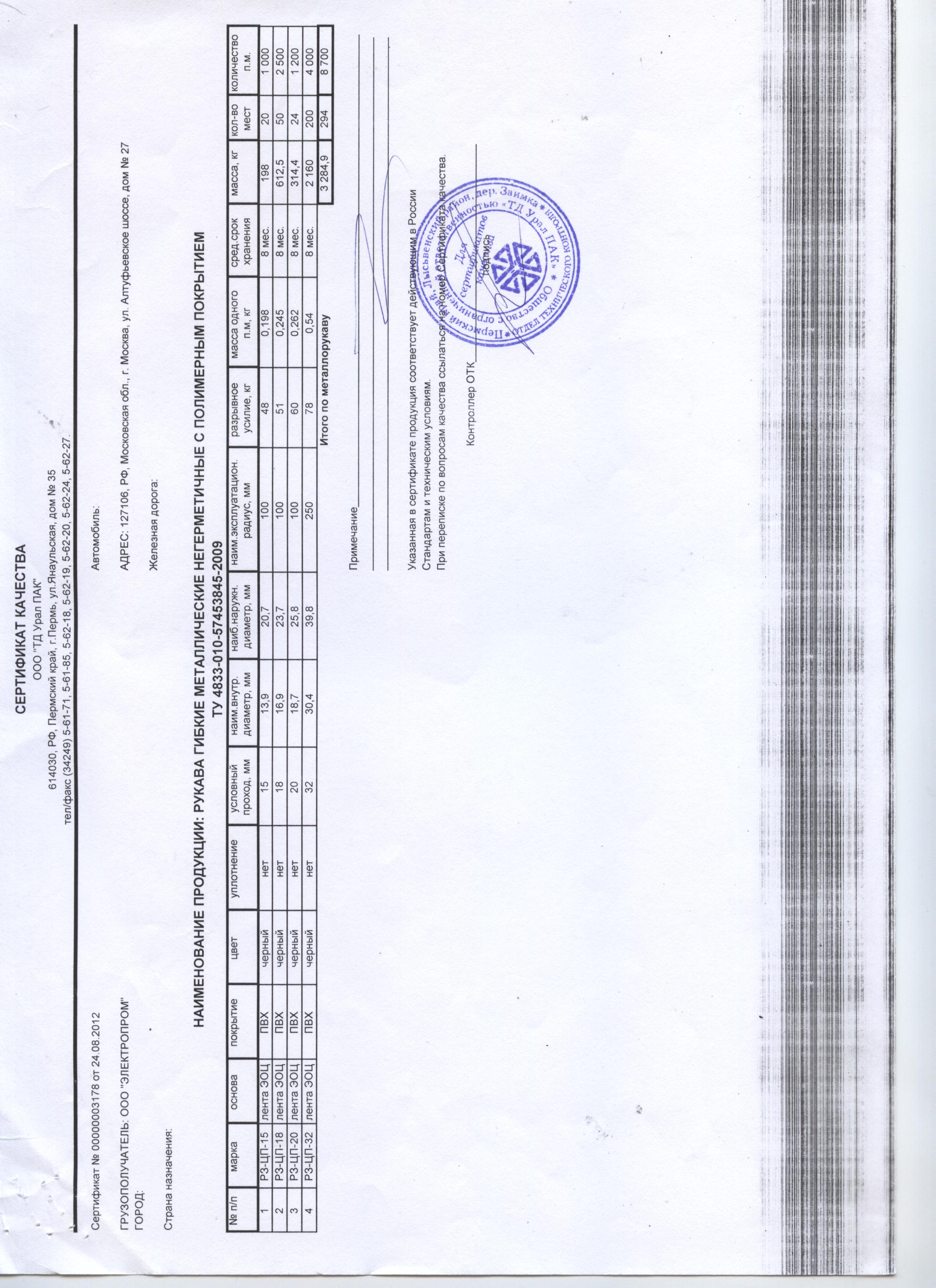 Металлорукав Р3-ЦХ-22 d22мм без протяжки оцинк. (уп.50м) МР-0100722-050
