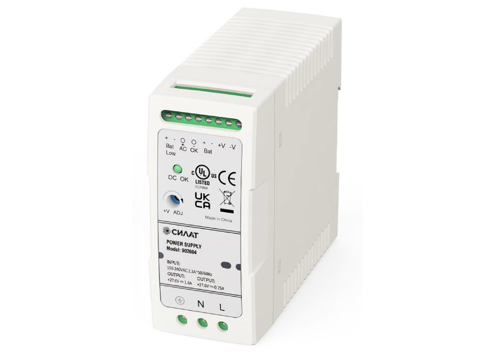 Источник питания UPS 902604 - Источник питания UPS, выходы: CH1 27,6VDC, CH2 27,6VDC, 1,4A, 59,3W, диапазон входных напряжений: 90 - 264VAC / 127 - 370VDC; габариты (мм): 100х92х41 мм, защита от: короткое замыкание /перегрузка /повышенное напряжение, защи