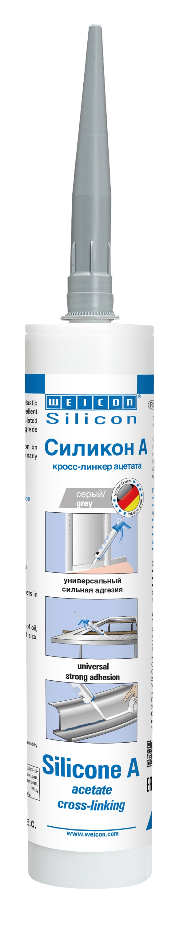wcn13002310 - 10000418 WEICON Силикон А серый (310 мл)