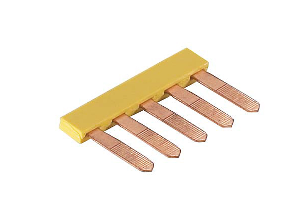 Соед. мостик IVB 1 WK4.. - 3 - Соединительный мостик, для установки в зажимную клетку, толщина 1 мм, изолированный, 3 полюса, для клемм: WK 4 / U; WK 4 TK, цвет: желтый