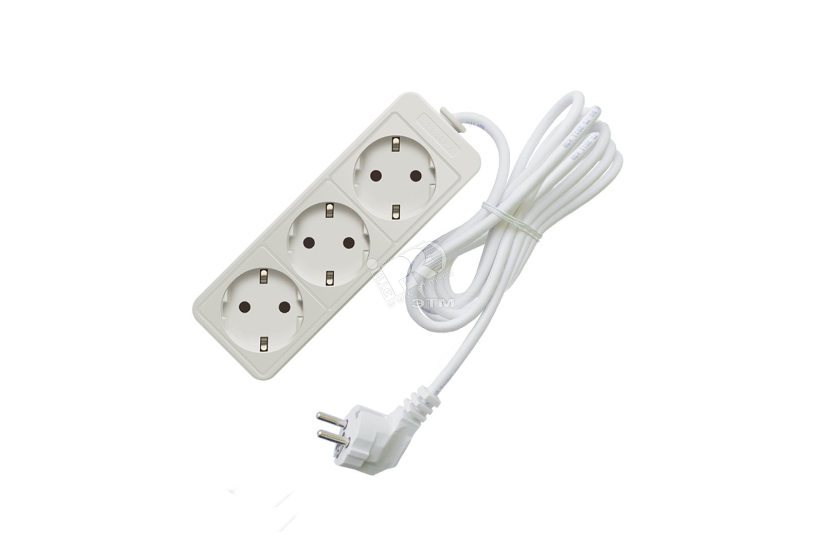 Удлинитель бытовой ТМ Союз 2200 Вт с заземлением 3 гнезда ПВС 3м 481S-9303
