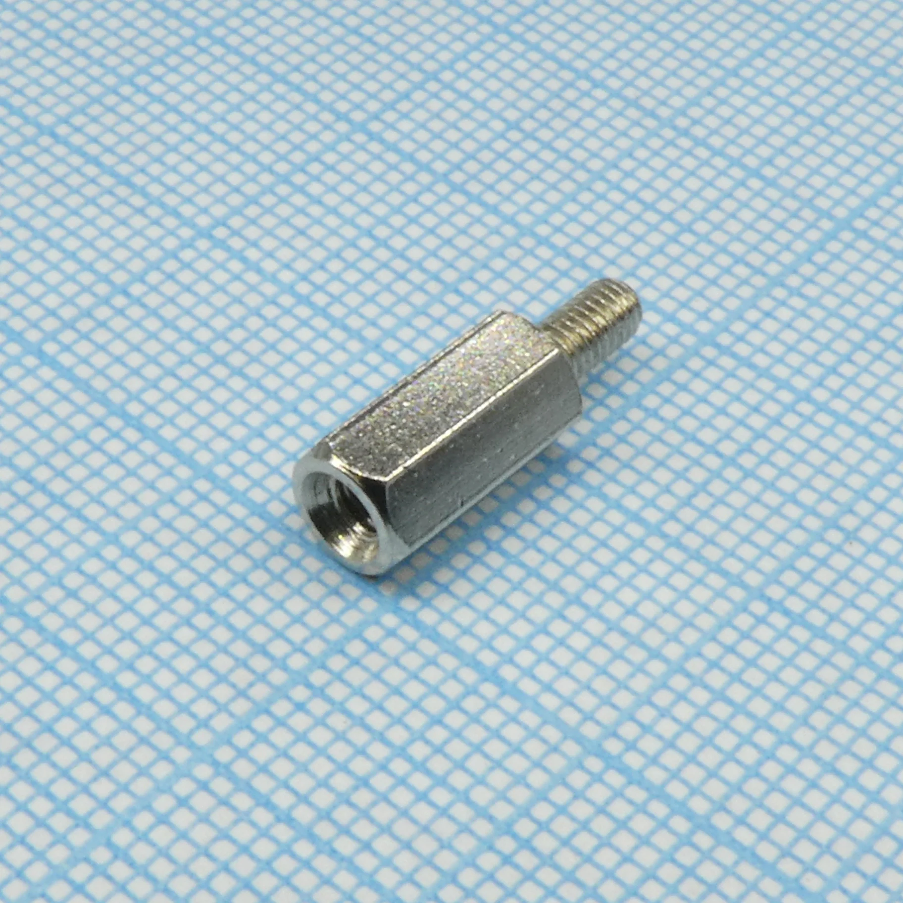 H-L1100-1700-5-03-1N1W - Стойка латунная никелированная для печатной платы, шестигранная, М3, 11мм, отверстие-винт