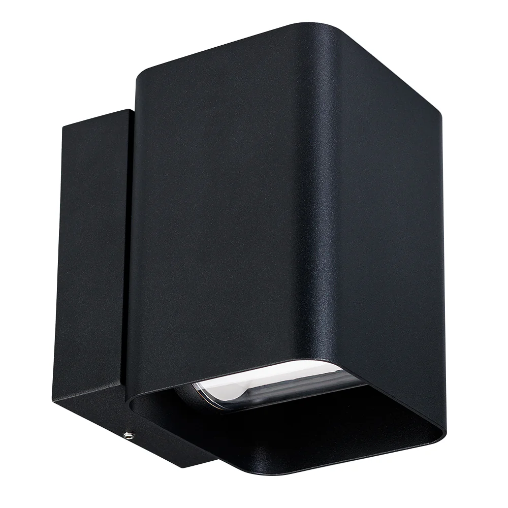 Светильник LGD-Wall-Vario-J2B-12W Warm White 021932 - Уличный светодиодный светильник для стен, изменяемый угол освещения 0°-80°, свет вверх-вниз на 2 стороны. Цвет ТЕПЛЫЙ БЕЛЫЙ 3000К, светодиоды 2x6Вт CREE (750 лм). Влагозащищенный корпус IP54 - черный (