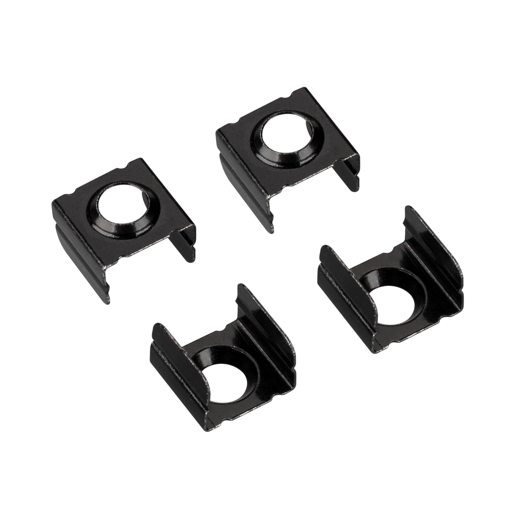 Держатель SL-MINI-8 BLACK 030519 - Комплект чёрных держателей профиля SL-MINI-8 BLACK. В комплекте 4 держателя.  Материал - сталь. Цена за комплект.