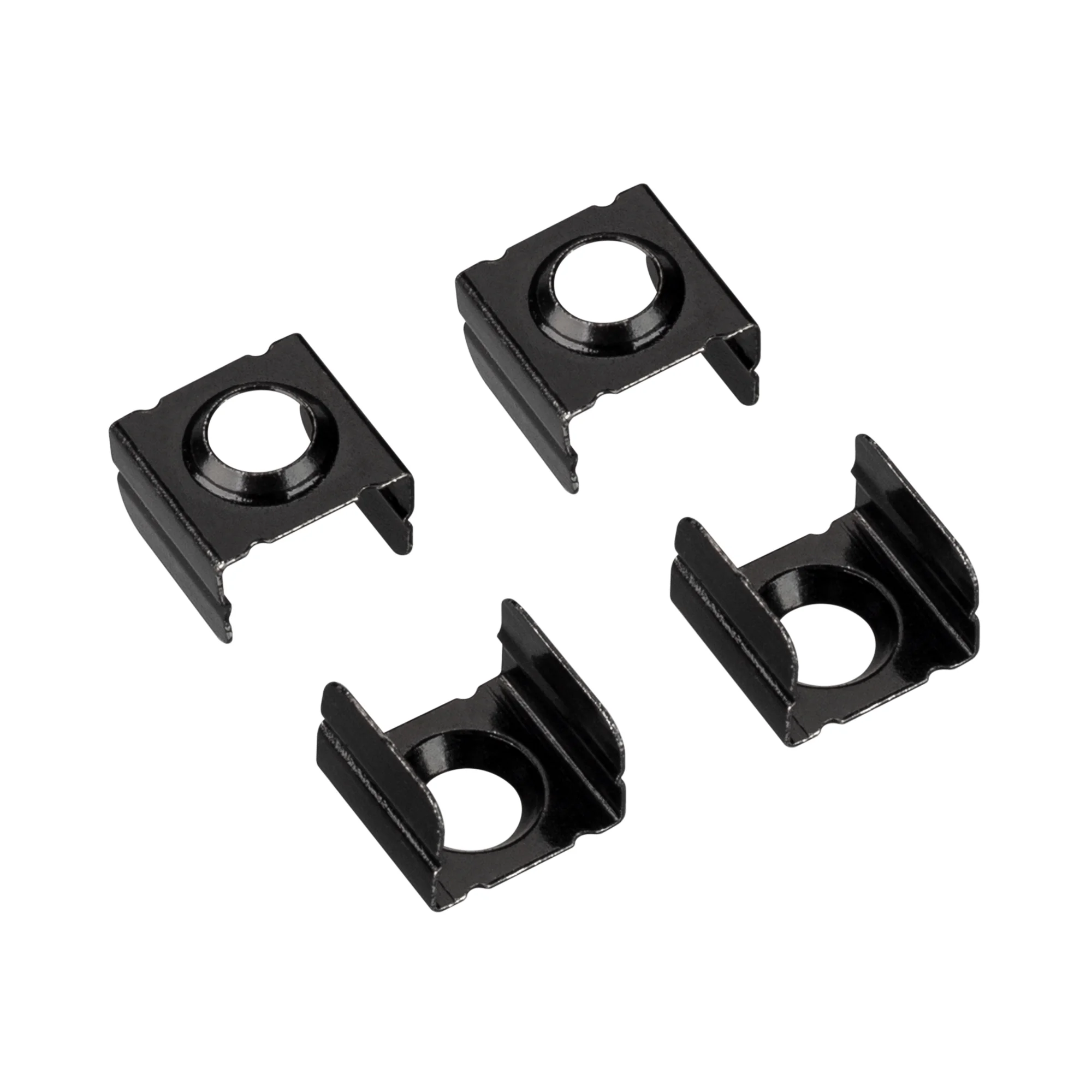 Держатель SL-MINI-8 BLACK 030519 - Комплект чёрных держателей профиля SL-MINI-8 BLACK. В комплекте 4 держателя.  Материал - сталь. Цена за комплект.