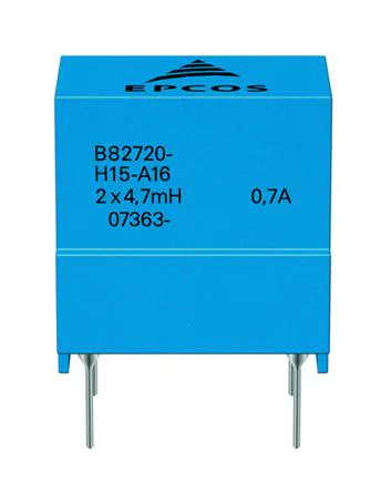 B82720H0015A035 - Дроссель синфазный сдвоенный 68000мГн 10кГц 0.2A 3.3Ом по постоянному току монтаж в отверстие автомобильного применения лоток