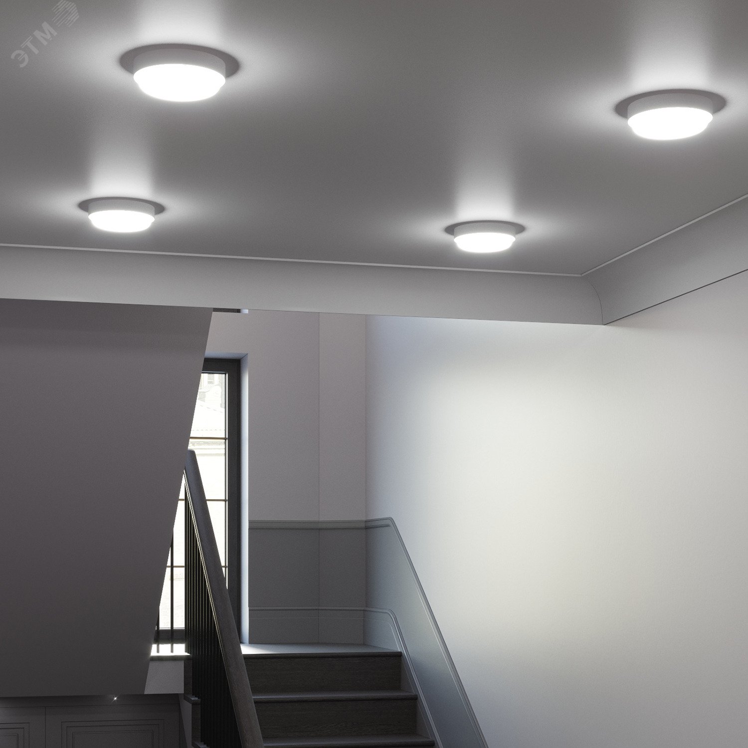 Светильник ЖКХ HALL круг 20W 1560lm 6500K 200-240V IP40 D180*33мм белый LED 1/40 193411320