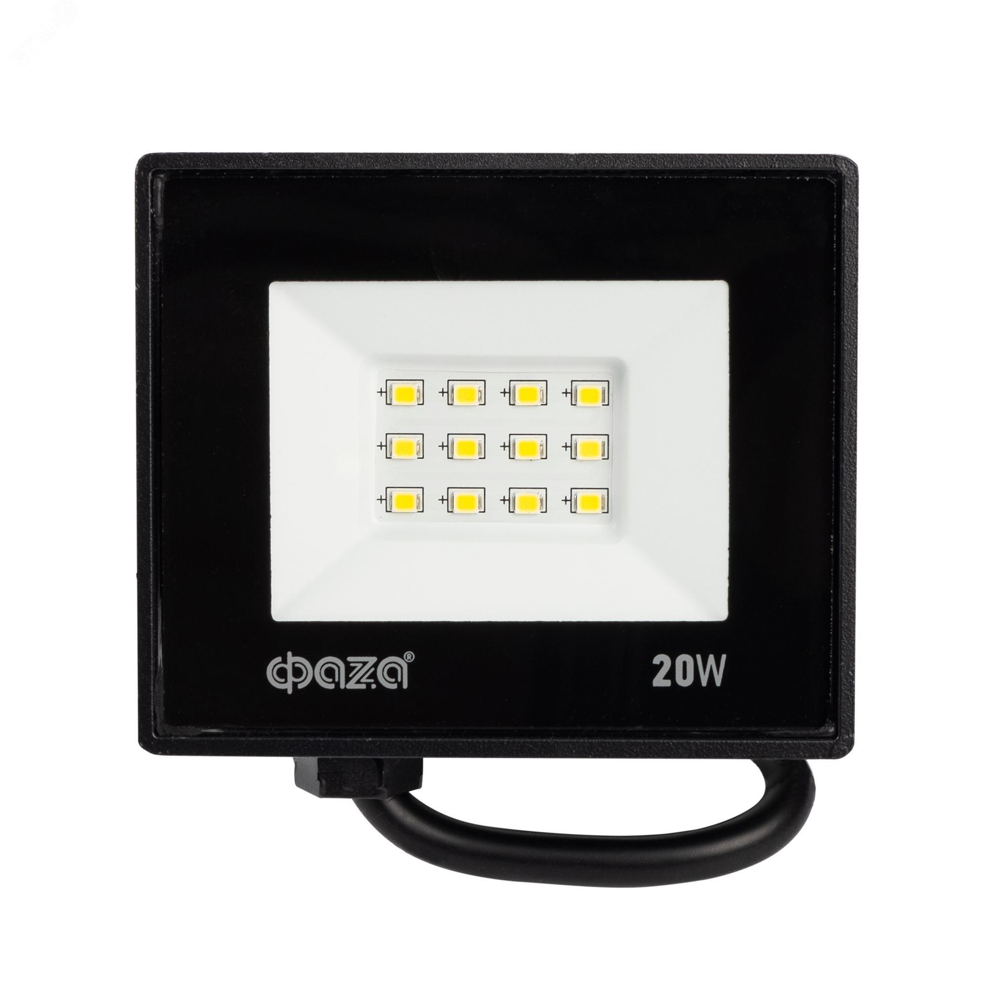 Прожектор светодиодный СДО-20 20Вт 6500К 1600Лм IP65--ФАZА 5047266