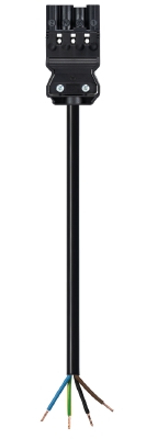 Соединитель GST18i4KS-S 15 30SW - Кабельная сборка, оконеченная вилочным разъемом GST18i4, и свободным концом, 4 полюса, длина кабеля: 3 метра, сечение жил кабеля: 4х1,5 мм.кв., номинальное напряжение: 250/400V, номинальный ток: 20А, цвет разъема: черный,