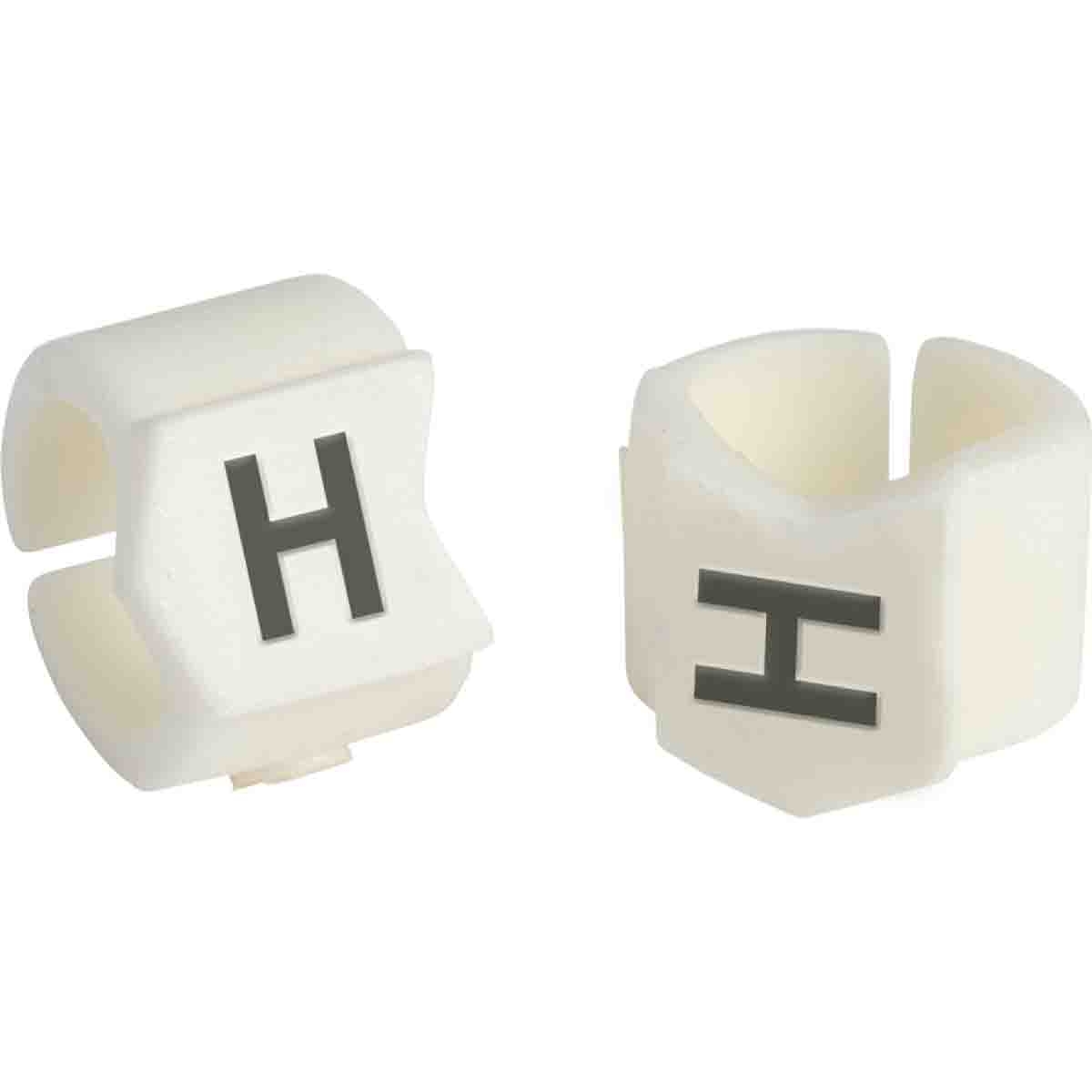 brd133417 - SCN-23-H клипсы белые, 50шт/упак, для провода 5,9-8,5мм диаметра, легенда H