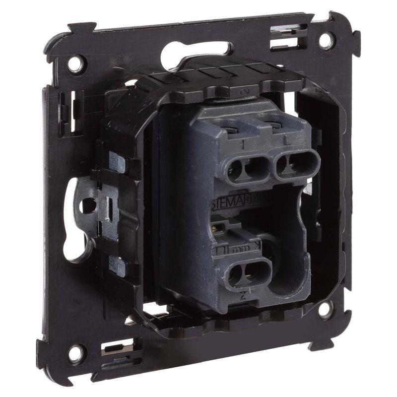 Переключатель одноклавишный в стену, "Avanti", "Черный квадрат" 4402113