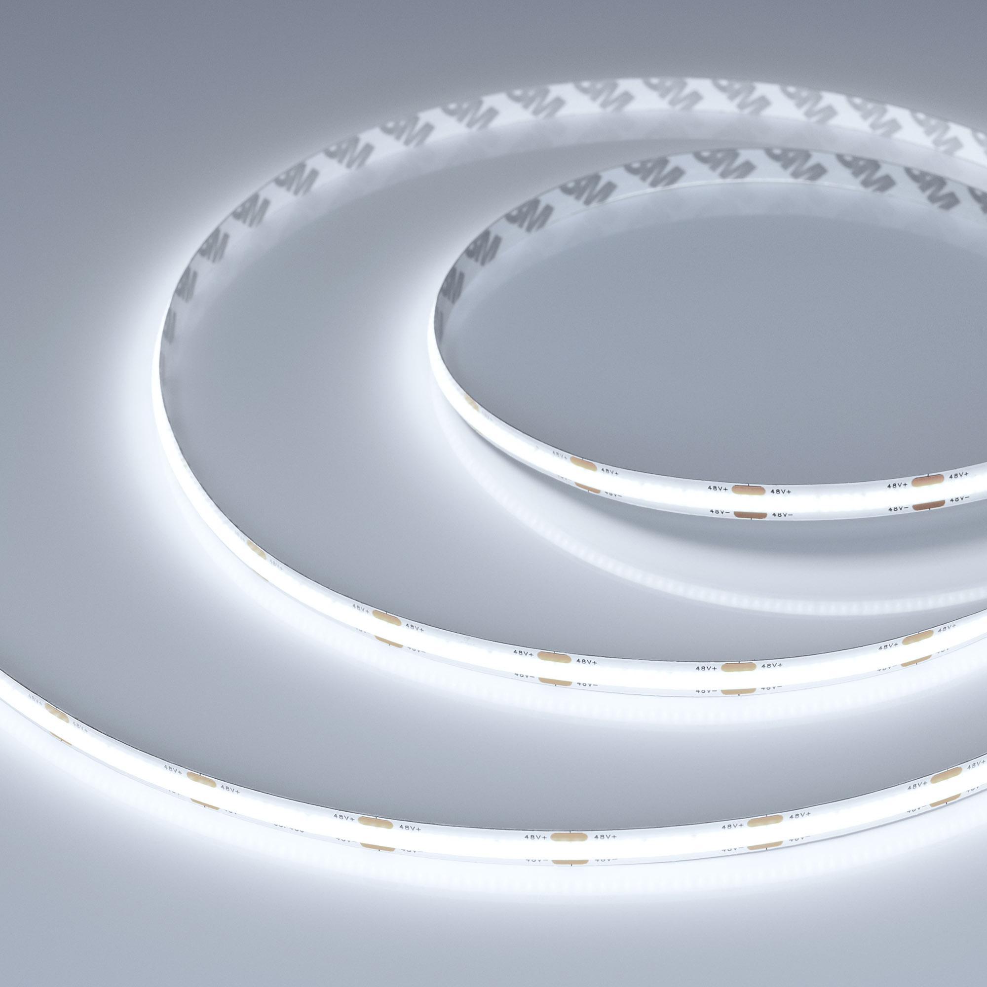 Лента COB-X480-8mm 48V White6000 (10 W/m, IP20, 50m PRO REEL) 043258 - Лента COB (монтажная бобина 50 м) сплошной засветки без видимых светодиодов. Светодиоды CSP 480 шт/м (24000 шт на 50м). Цвет свечения БЕЛЫЙ 6000K, высокий индекс цветопередачи CRI>90, 