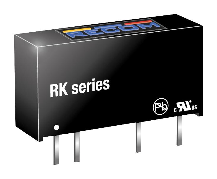 RK-0505S - Преобразователь DC/DC на печатную плату вход 5В выход 5В 0.2A 1Вт медицинского применения 4-Pin SIP туба