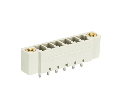 Вилка Wiecon 8513 S / 6 G F - Вилочный разъем, вертикальный, на плату, с монтажными фланцами, шаг 3,5 мм, 6 полюсов, фиксация на плате пайкой, 250V, 8А, без маркировки, цвет: серый, серия 8513 S GF