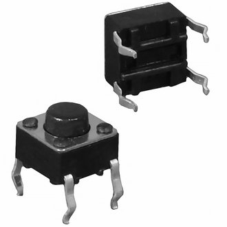 KAN0611-0501B  6X6X5 MM - Кнопка тактильная KAN0611-0501B, 6x6x5 мм