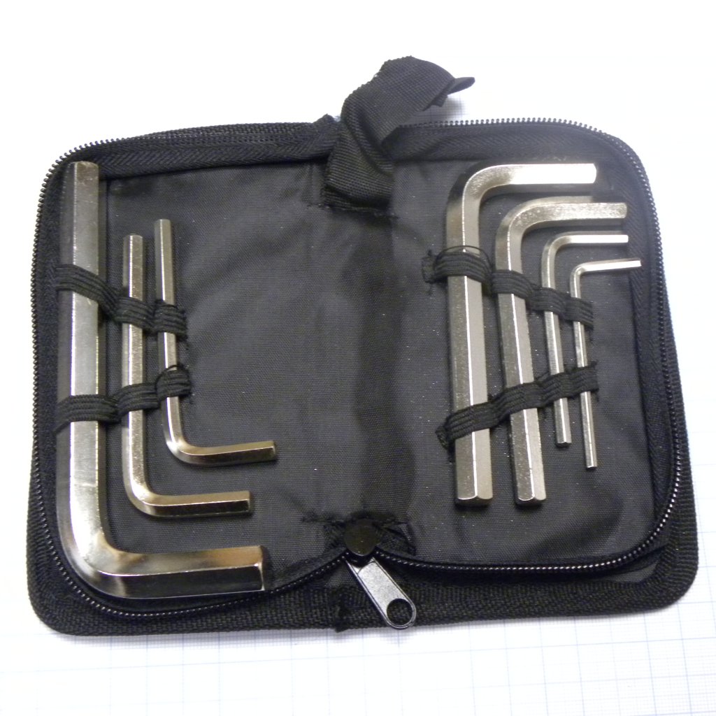 Набор шестигранных ключей BS422807 - 7 ключей в чехле-1.5/2.0/2.5/3.0/3.5/4.0/5.0/6.0 мм