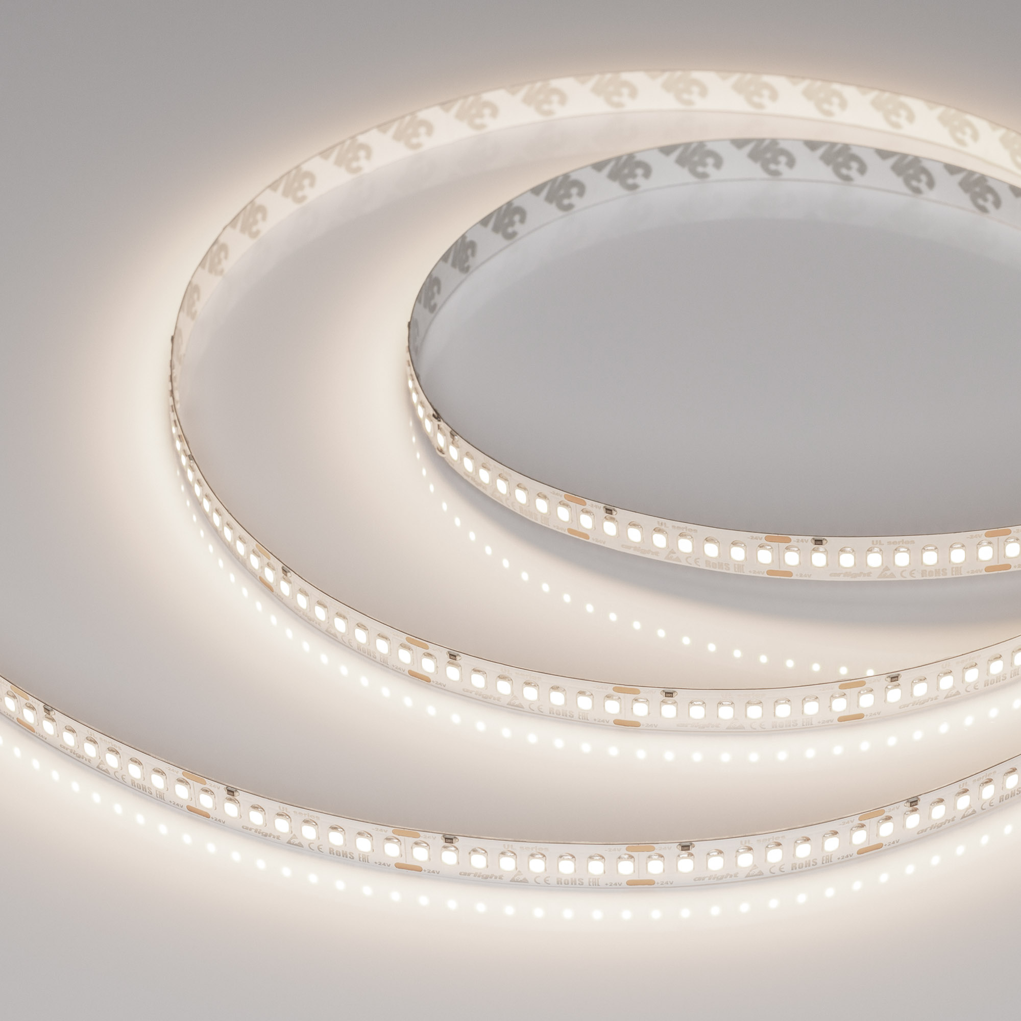 Лента UL-A200-10mm 24V Day4000 (20 W/m, IP20, 2835, 5m) 037219 - Светодиодная лента UL-A200, открытая. Светодиоды 2835, 200 шт/м (1000 шт на 5 м). Белая плата 10 мм, скотч 3M. Цвет ДНЕВНОЙ 4000 K, CRI> 90, угол рассеивания 120°. Напряжение питания 24 В, м