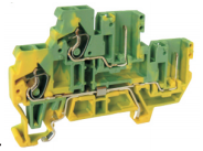 Заземляющая клемма UJ5-2.5WV/2-2JDE - Заземляющая клемма, серия E, тип фиксации провода: пружинный, номинальное сечение: 2,5 мм кв., ширина: 5 мм, цвет: желто-зеленый, стандарт GB/T14048.1, тип монтажа: DIN 35