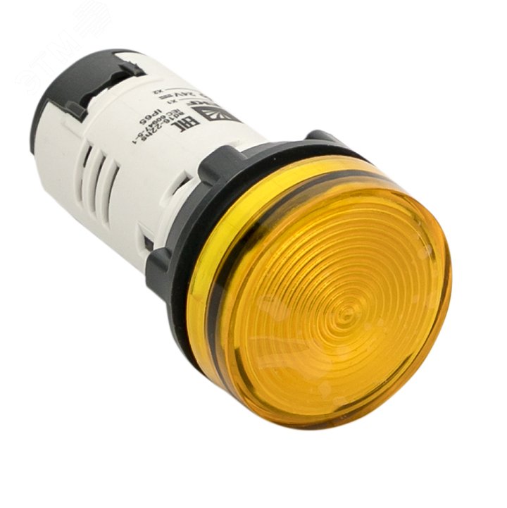 Матрица светодиодная AD16-22HS желтая 24В AC/DC IP65 PROxima ledm-ad16-y-24-65 - Лампа индикаторная светодиодная 24V D22 жёлтая