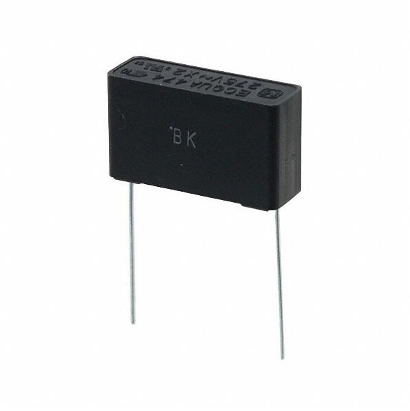 ECQUAAF474K - Металлоплёночный полипропиленовый конденсатор X2,  0.47uF ±10%, 275VAC, радиальные выводы с шагом 22.5mm, (26 x 8.5 x 15mm)