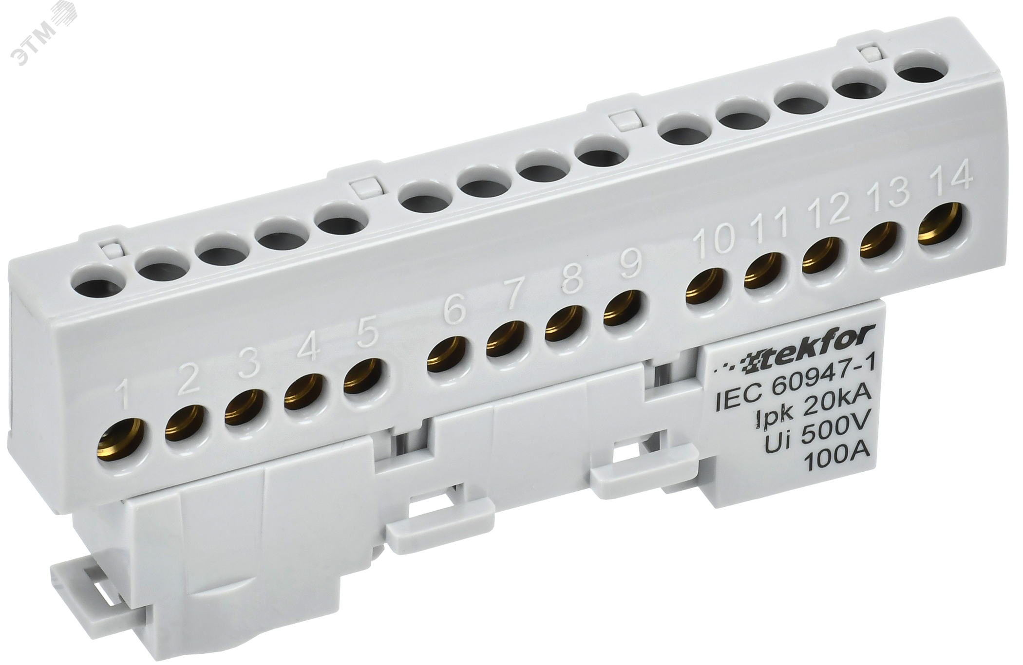 TEKFOR Шина L фаза изолированная на универсальном держателе 6х9-14-Ср IEK TF-NN10-14-KL-K03