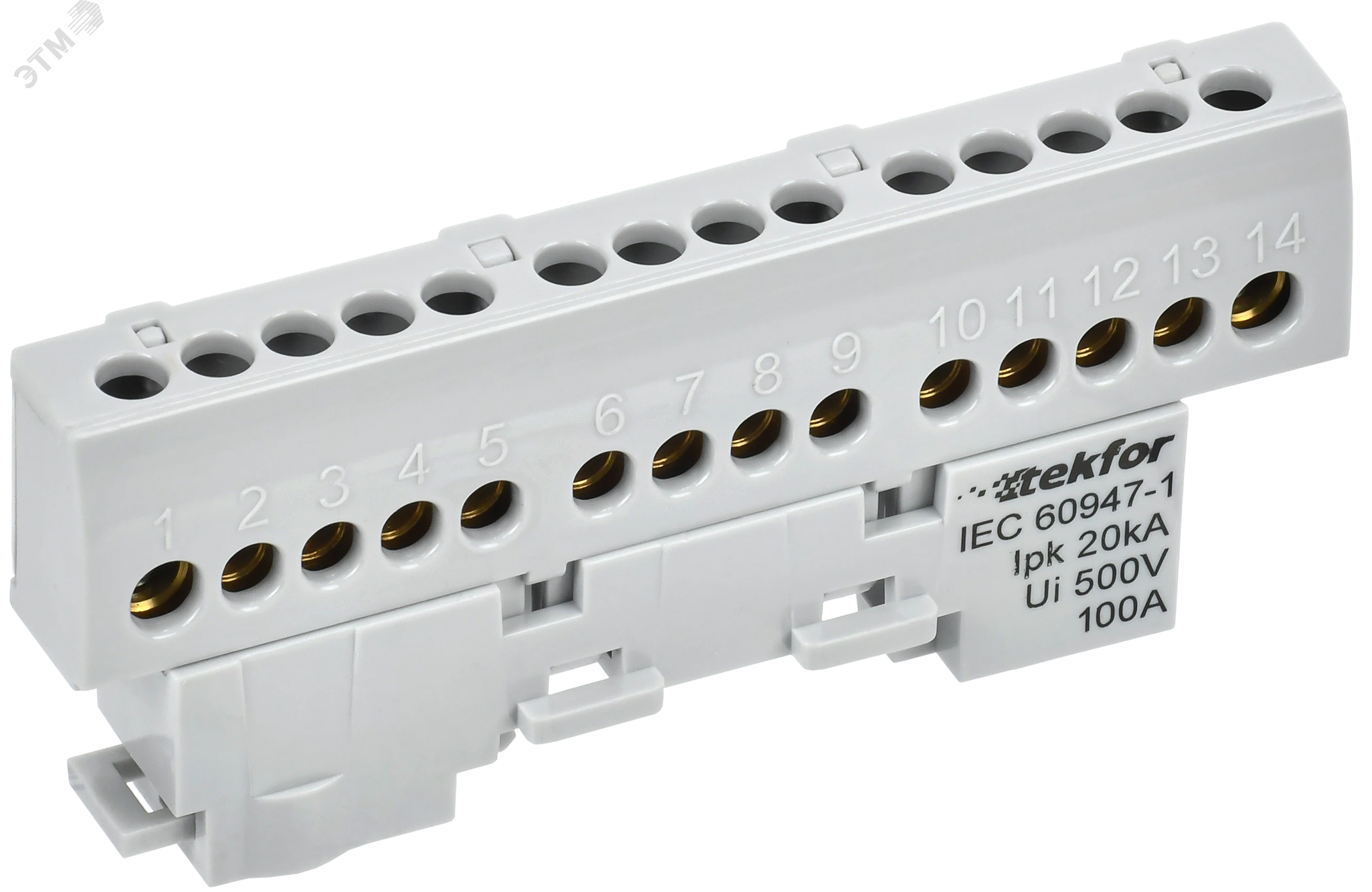 TEKFOR Шина L фаза изолированная на универсальном держателе 6х9-14-Ср IEK TF-NN10-14-KL-K03