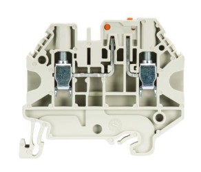 Клемма WT 4 TKM - Клемма с ножевым размыкателем, тип фиксации провода: винтовой, номинальное сечение: 4 мм кв., 24A, 500V, ширина: 6 мм, цвет: серый, тип монтажа: DIN 35