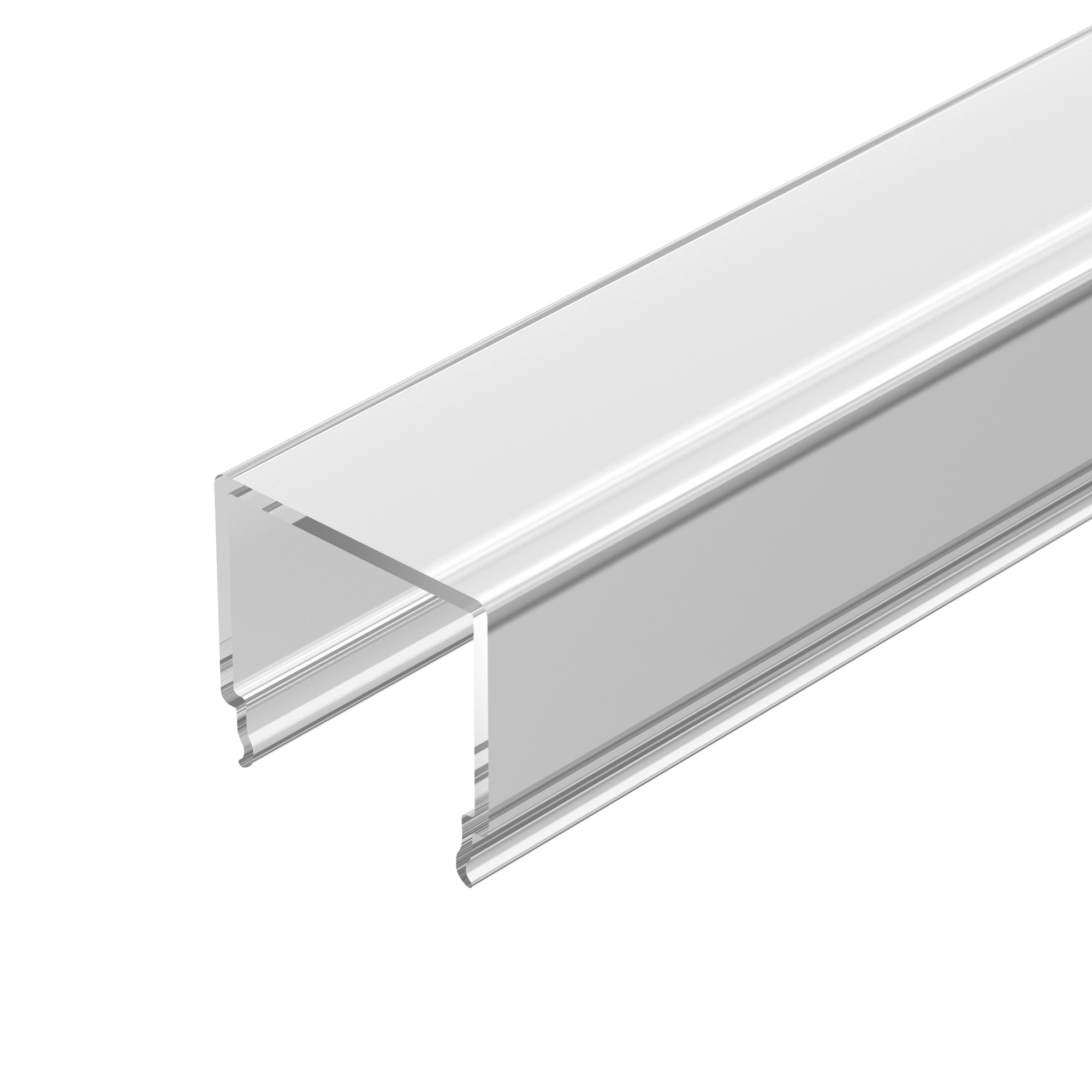 Экран ARH-LINE-3750A-VOL-2000 CLEAR 020574 - Прозрачный объемный экран PC для профиля ARH-LINE-3750A, выступает за пределы профиля, боковое свечение. Длина 2м. Цена за 1м.