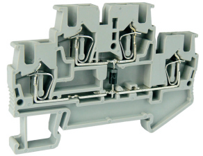 Этажная клемма UJ5-2.5/2-2D/CE - Этажная клемма, с диодом, серия E, тип фиксации провода: пружинный, номинальное сечение: 2,5 мм кв., 26A, 500V, ширина: 5,2 мм, цвет: серый, стандарт GB/T14048.1, тип монтажа: DIN 35