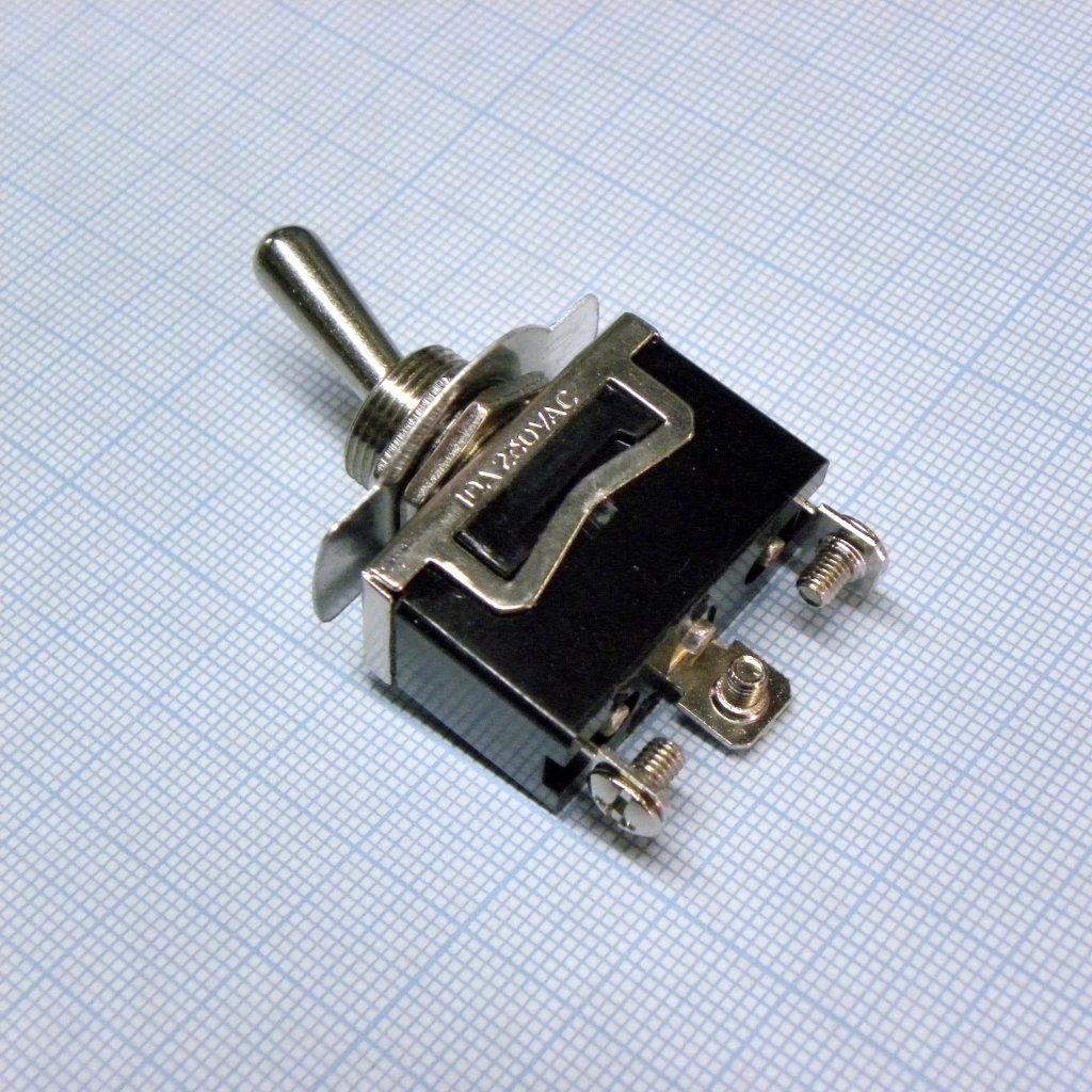 KN3(C)-102A-B2 - Тумблер ON-ON  1 группа контактов с  винтами