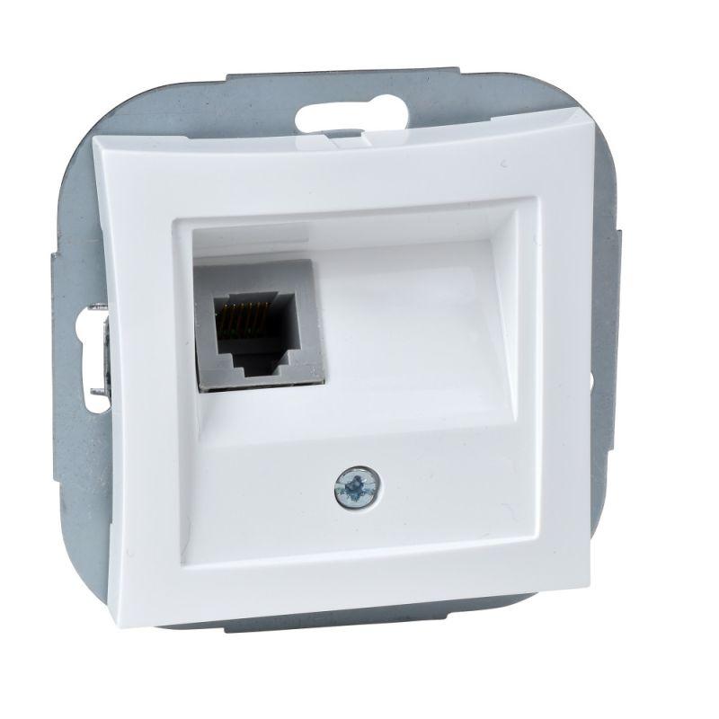 ДУЭТ РОЗЕТКА телефонная RJ11, механизм, БЕЛЫЙ C3(2) WDE000181