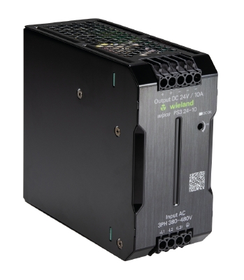 Блок питания WIPOS PS3 24-10 - Источник питания, трехфазный, 24 V / 10 A, 240 W; диапазон входных напряжений: 320 – 576 V AC, 450 – 810 V DC; габариты (мм): ширина x высота x глубина: 60 x 125 x 150; вес 1,0 кг; монтаж: на DIN рейку, температура окружающе