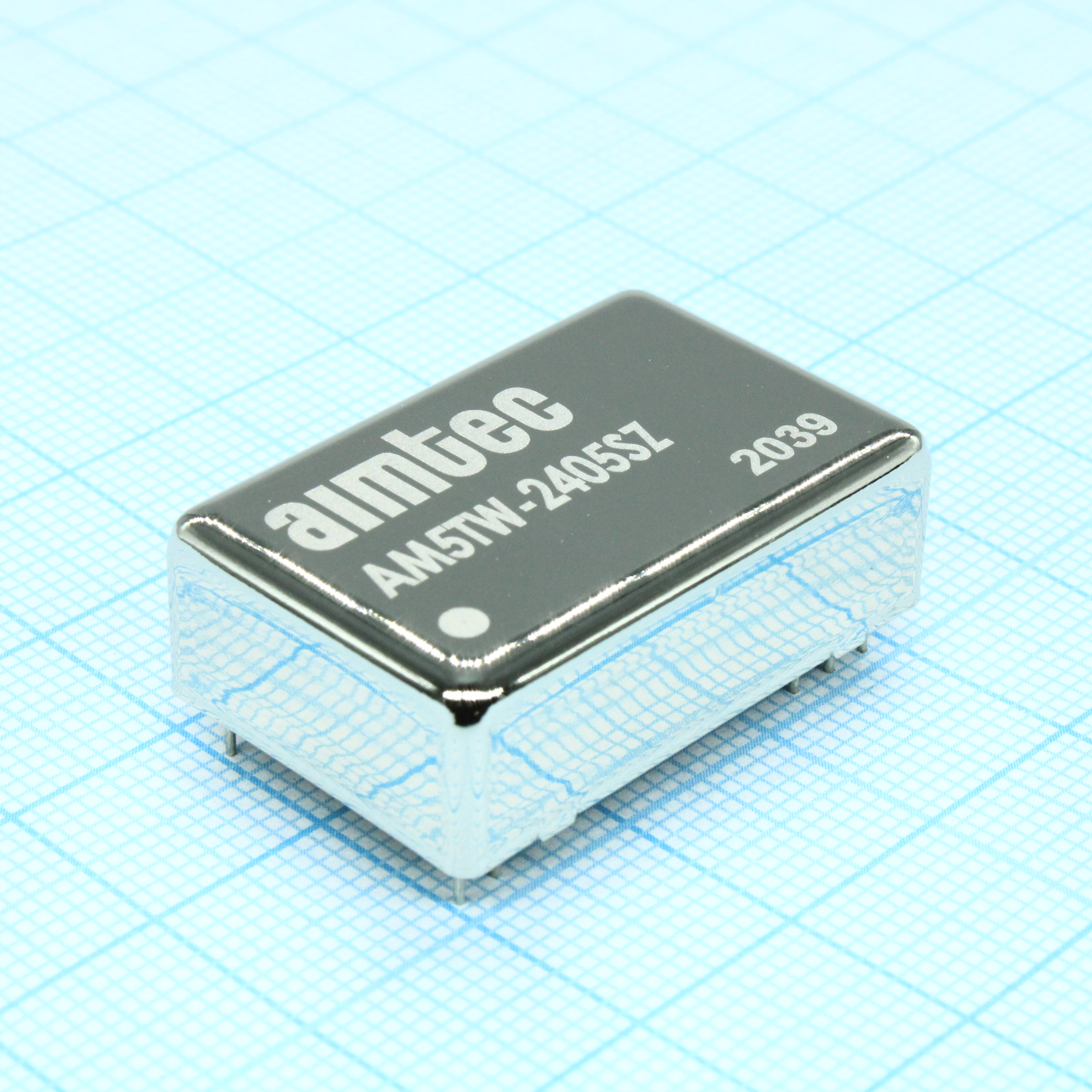 AM5TW-2405SZ - DC/DC, 5Вт, вход 9…36В, выход 5В/1А, изоляция 1500В DC, КПД 79%, максимальная емкостная нагрузка не более 1000мкФ, DIP24, 31.75x20.32x10.16мм, -40…85°C, металл