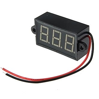 3.5-30VDC RED IP68 (24X42MM ) - Вольтметр DC 3,5-30В LED 3-х разрядный красный, влагозащитный