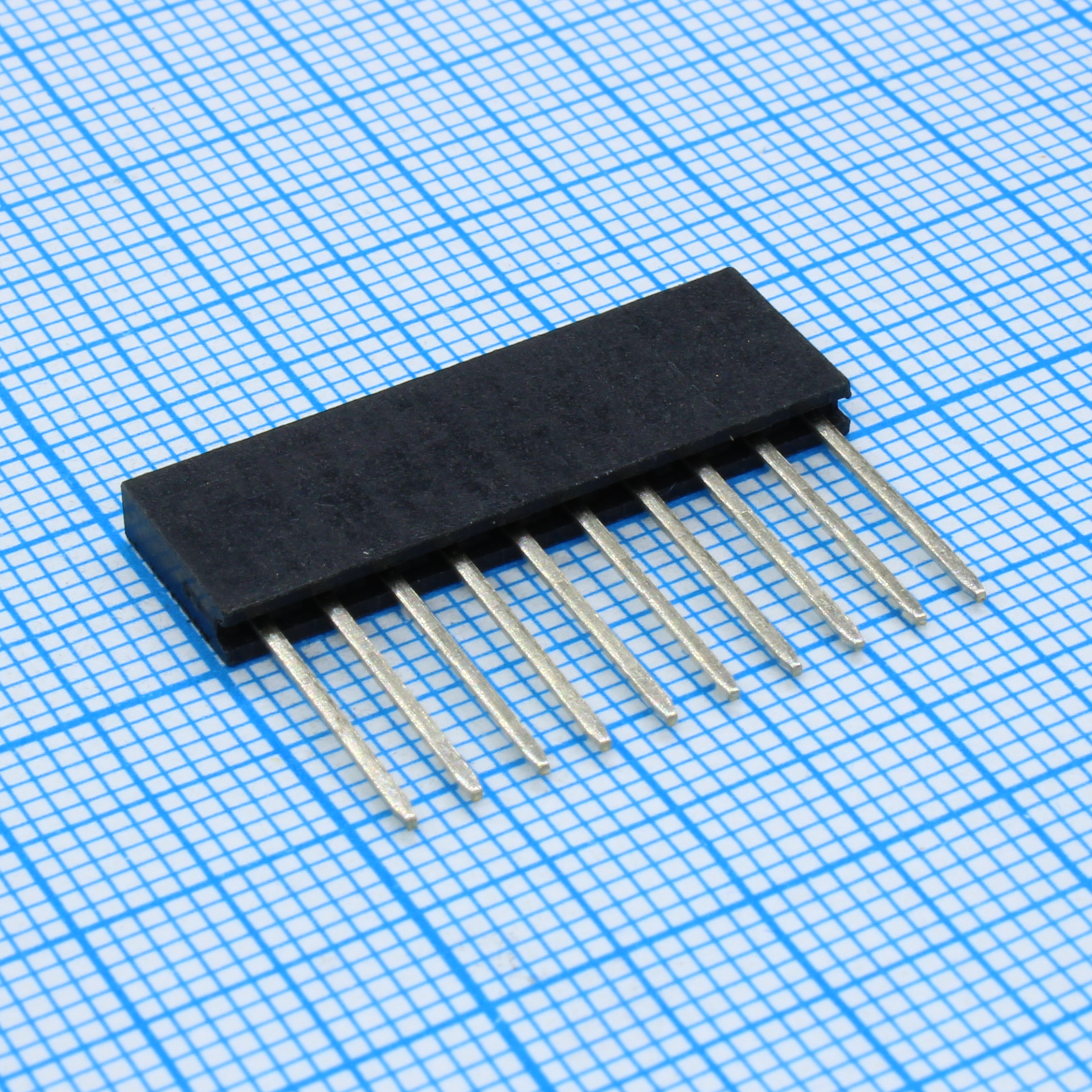 DS1023-30-1X10SF11-N-084 - Разъем вилка на плату 1х10 контактов шаг 2.54мм
