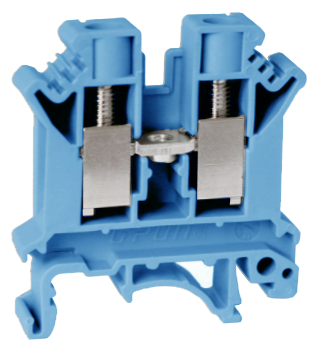 Проходная клемма UKJ-10(BU) - Проходная клемма, тип фиксации провода: винтовой, номинальное сечение: 10 мм кв., 57A, 1000V, ширина: 10,2 мм, цвет: синий, тип монтажа: DIN 35