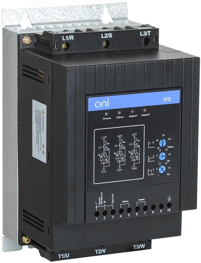 Устройство плавного пуска SFB 3Ф 380В 18кВт 37A Uупр 110-220В Modbus SFB-33-18-A-10