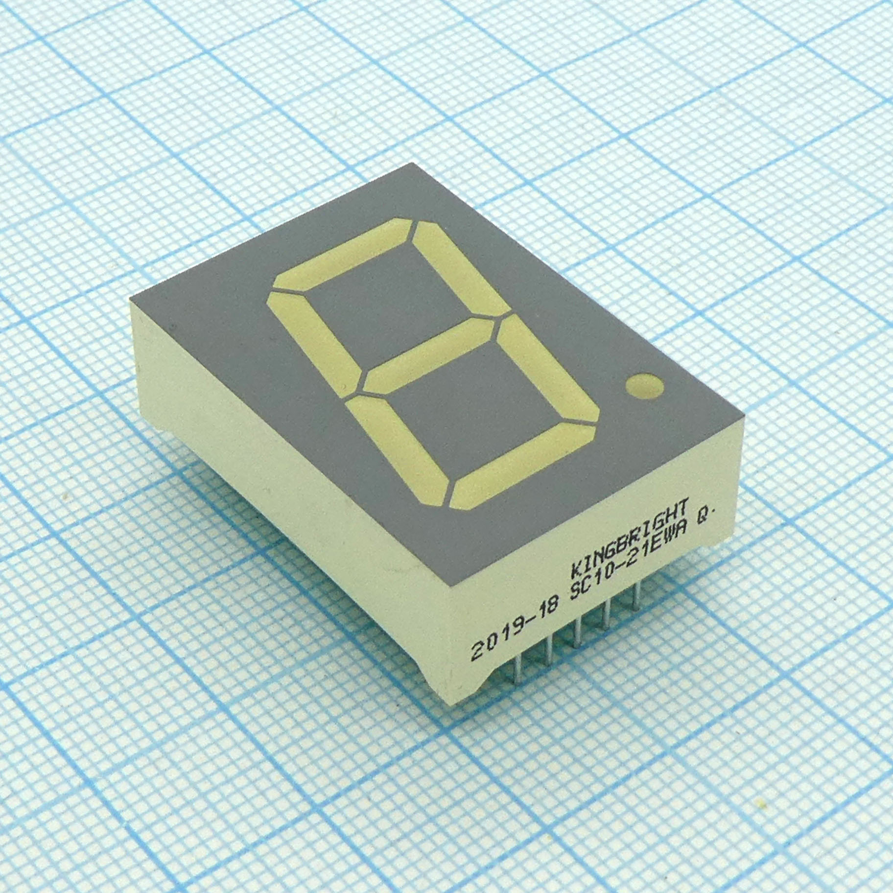 SC10-21EWA - 1 разрядный индикатор 25,4мм/красный/625нм/4.7-16мкд/ОК