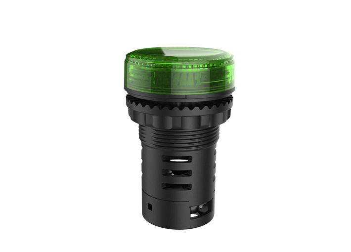 Индикатор (зеленый) TS2011-3BE20 - Индикатор, тип F2, LED AC/DC 48V, пластиковое переднее кольцо, диаметр головки индикатора 29,5 мм, диаметр посадочного отверстия: 22 мм, цвет: зеленый