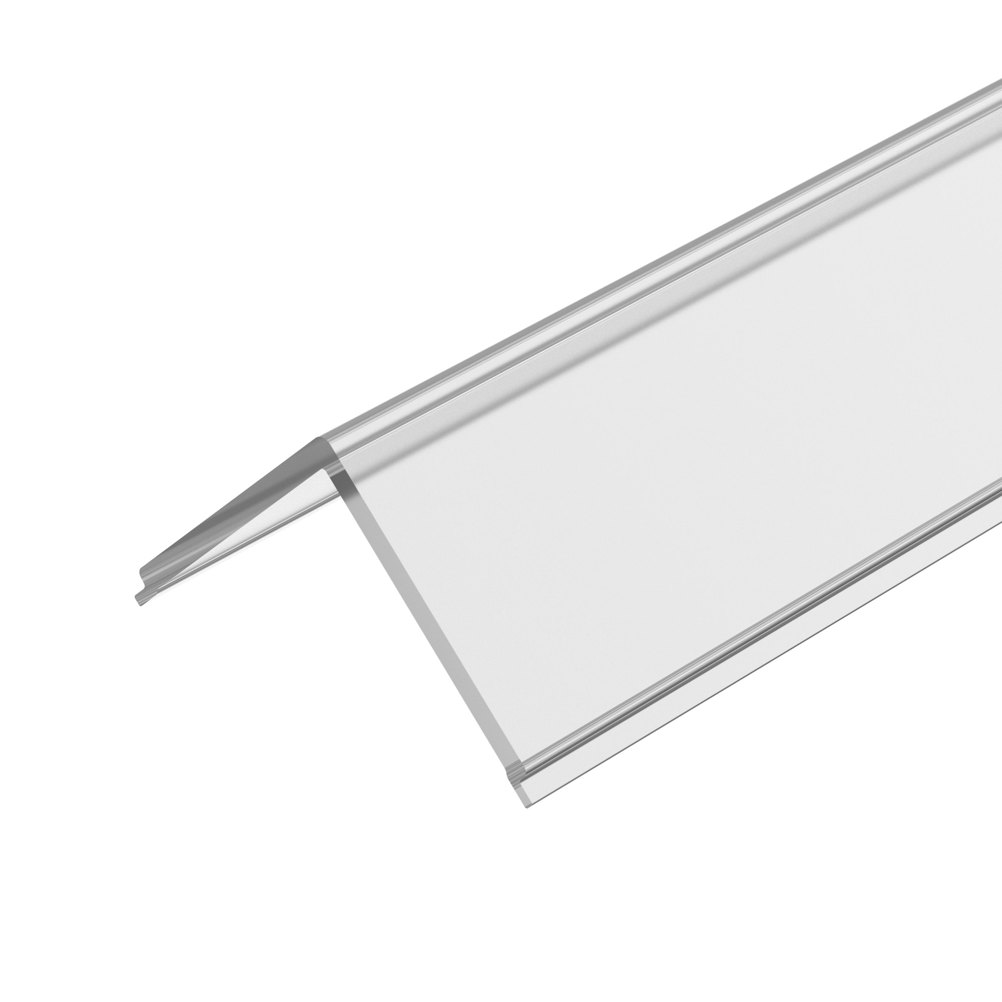 Экран ARH-KANT-H16-2000 Square Clear-PM 016634 - Прозрачный экран PMMA для профиля KANT-H16. угловой, длина 2000мм. Цена за 1м.