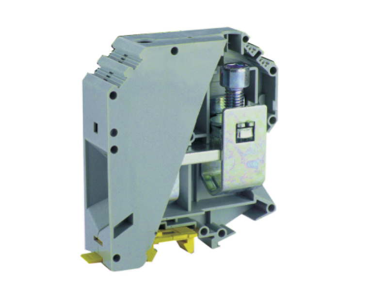 Проходная клемма UKHV-150 - Проходная клемма, тип фиксации провода: винтовой, номинальное сечение: 150 мм кв., 309A, 1000V, ширина: 32 мм, цвет: серый, тип монтажа: DIN 35