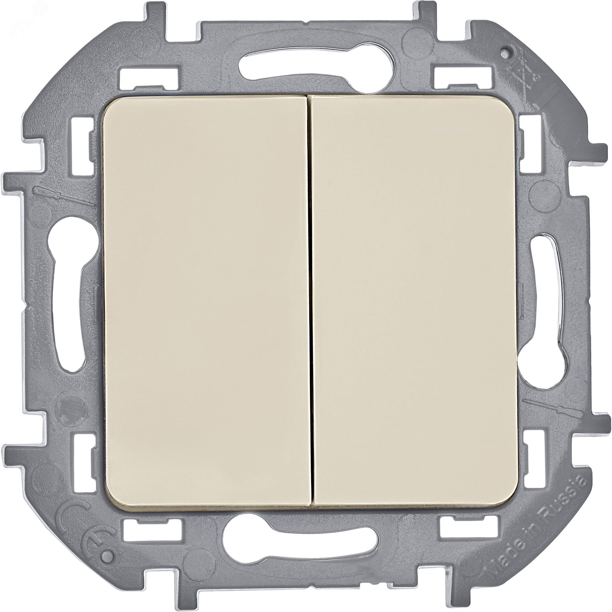 Выключатель 2-кл. Inspiria 10А IP20 250В 10AX механизм сл. кость Leg 673621