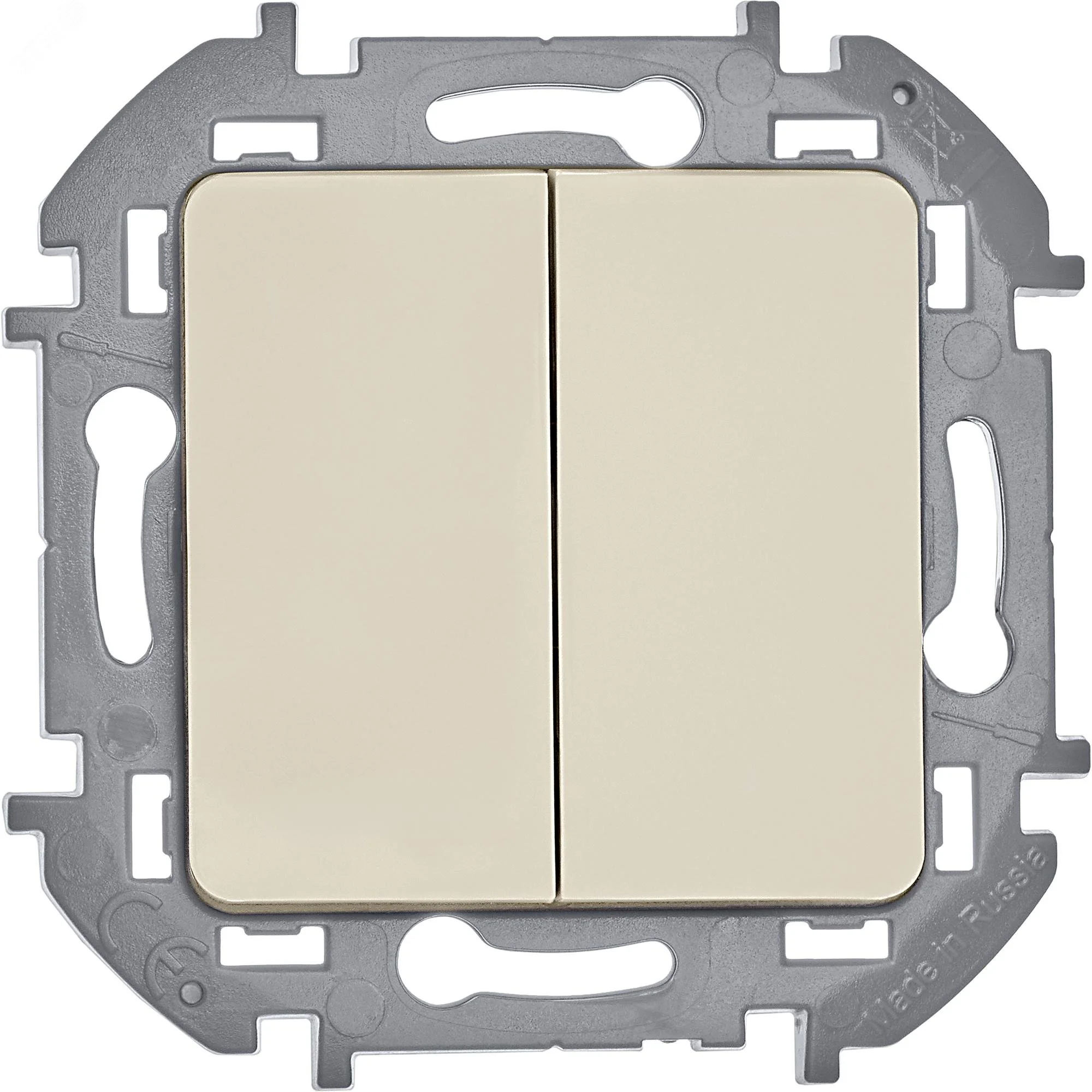 Выключатель 2-кл. Inspiria 10А IP20 250В 10AX механизм сл. кость Leg 673621