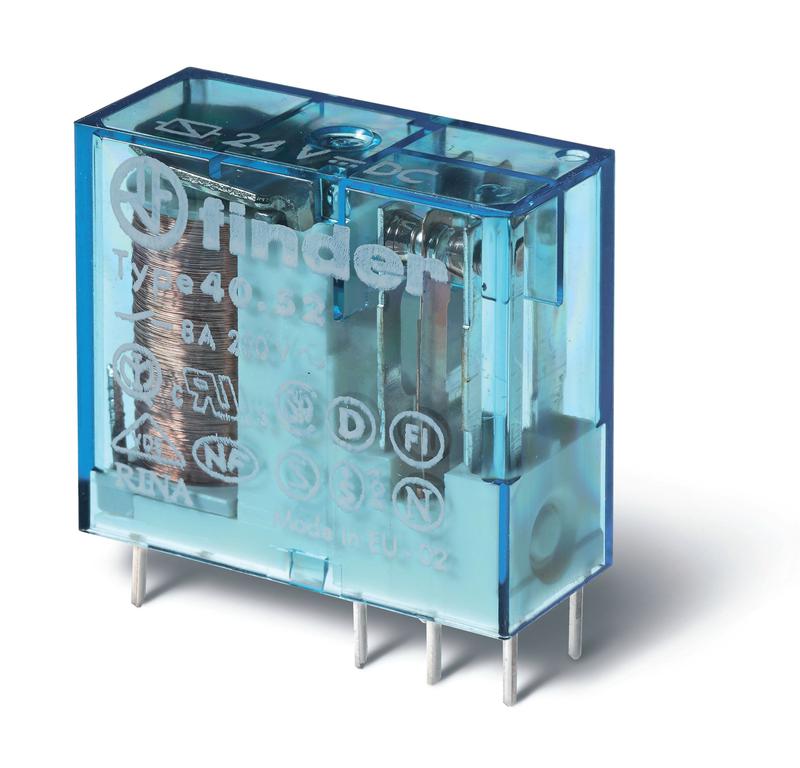 Реле миниатюрное универсальное электромеханич. монтаж на печатную плату или в розетку выводы с шагом 5мм 2CO 8А AgNi 60В DC RTII 405290600000