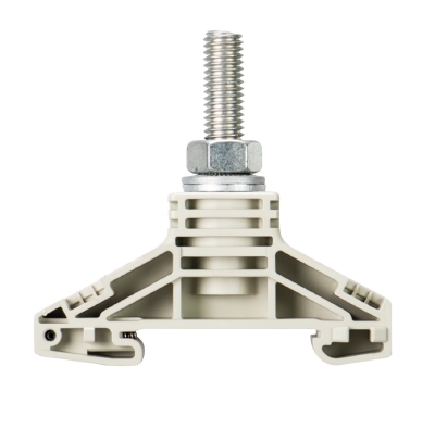 Клемма болтовая BK M8/35 - Болтовая клемма М8, тип фиксации провода: болт, 150A, 1000V, ширина: 21 мм, цвет: серый, тип монтажа: DIN 35