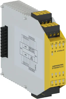 Аналоговый I/O-модуль SP-SDIO84-P1-K-C - Модуль ввода/вывода, аналоговый, системы samos, номинальное напряжение: 24 VDC, 8 входов, 4 выхода (с/без выходных тестовых импульсов), 2 выхода (тестовые сигналы), push-in фиксация провода, серия SAFETY