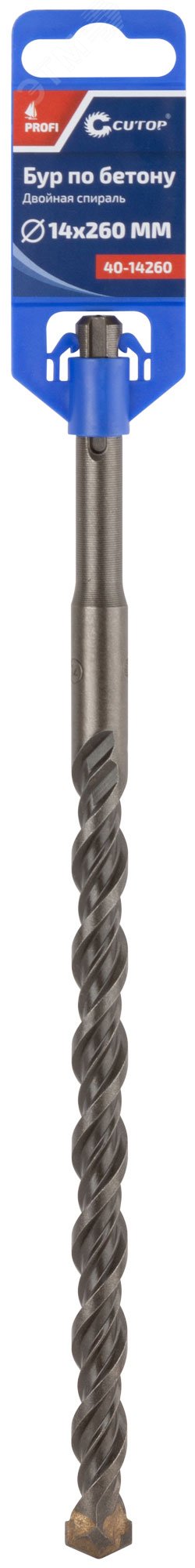 Бур по бетону , Profi, двойная резьба, SDS-Plus, 14 х 260 мм 40-14260