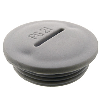 ЗАГЛУШКА PG21 серый пластик - Заглушка для кабельных вводов RUICHI PG21, пластиковая, цвет серый