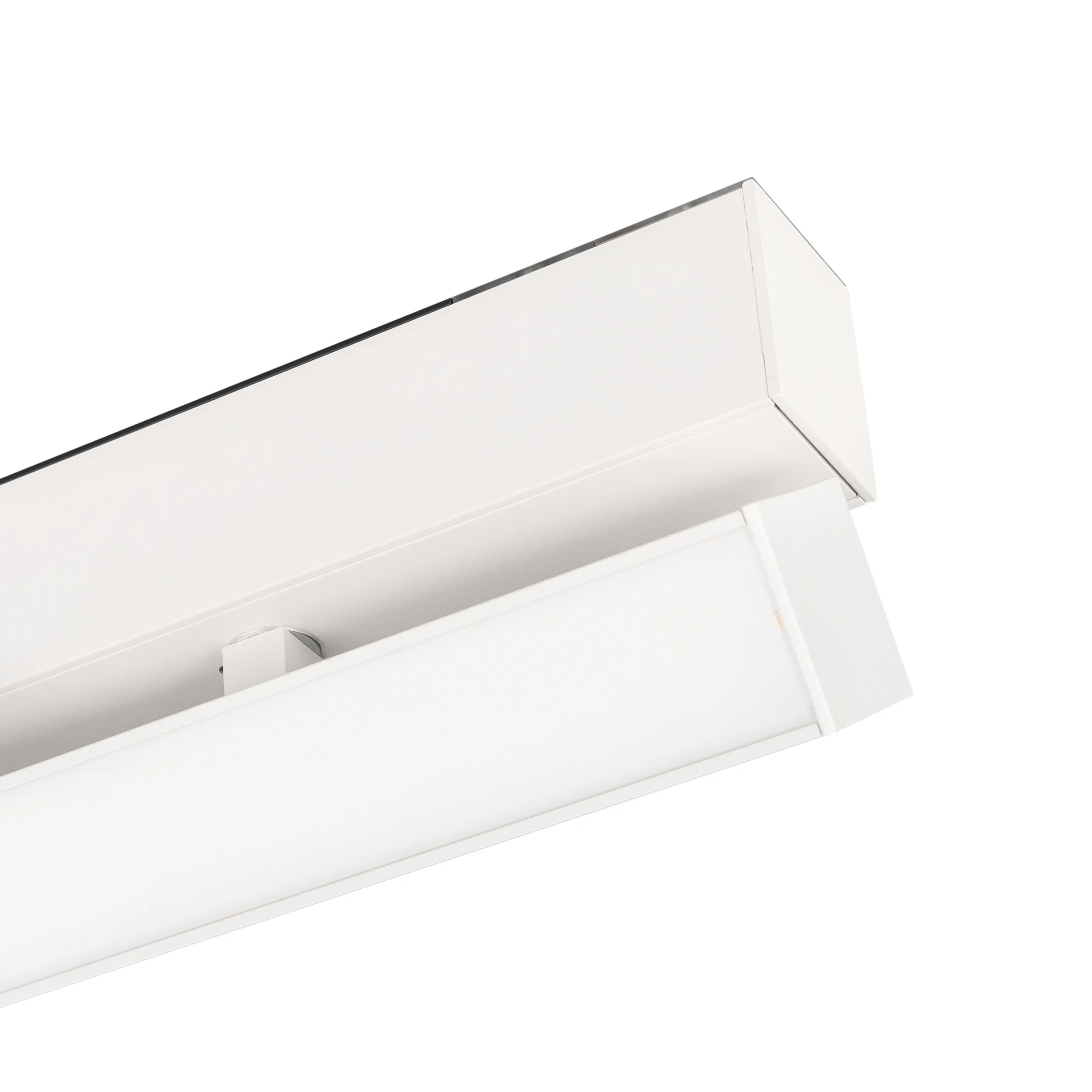Светильник MAG-FLAT-FOLD-45-S805-24W Day4000 (WH, 100 deg, 24V) 026998 - Светильник поворотный для магнитных треков шириной 45мм, 24Вт. Цвет свечения ДНЕВНОЙ 4000K, световой поток 2600лм, угол 100°, CRI>90. Корпус прямоугольный, металл, цвет белый, IP20. 