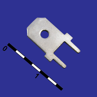 DJ610-6.3 (TA-M) - Клемма ножевая 6.3мм неизолированная на плату